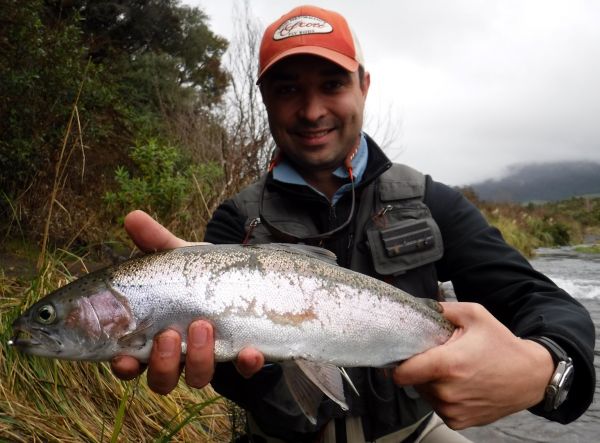 Sean with one from town.